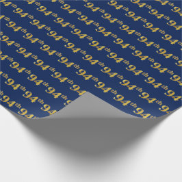 Papel De Presente Evento Azul, Faux Dourado 94 (94-4)