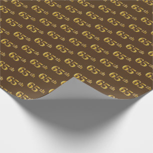 Papel De Presente Evento Brown, Faux Dourado 65º (65º)