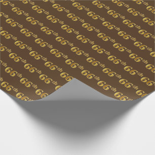 Papel De Presente Evento Brown, Faux Dourado 66 (66)