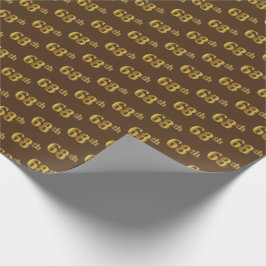 Papel De Presente Evento Brown, Faux Dourado 68º (Sessenta e Oitavo)