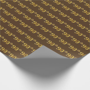 Papel De Presente Evento Castanho, Faux Dourada 90 (90)