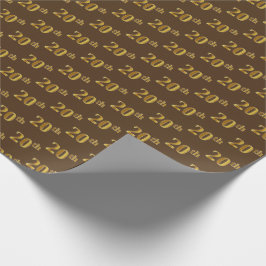 Papel De Presente Evento Castanho, Faux Dourado 20 (20)