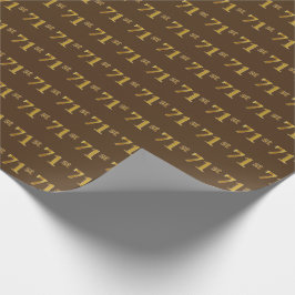 Papel De Presente Evento Castanho, Faux Dourado 71ruas (Setenta-Prim