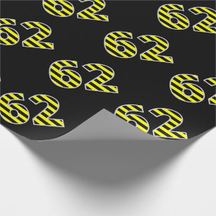 Papel De Presente Evento corajoso, preto & amarelo das listras 62 #