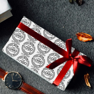 Papel De Presente Evento corporativo com marca Seu logotipo aqui, co