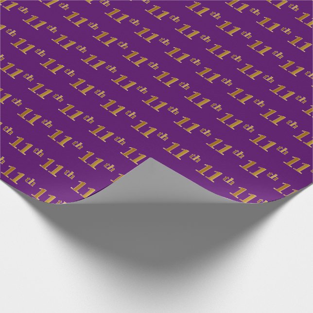 Papel De Presente Evento de 11 Dourada (décima primeira), roxo (Ponta)