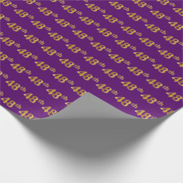 Papel De Presente Evento Dourado 48º (48º), Roxo