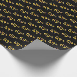 Papel De Presente Evento Dourado 69 (69/9) preto