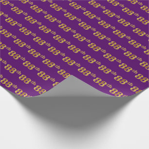 Papel De Presente Evento Dourado 88 (Oitava-Oitava), Roxo
