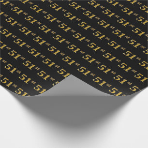 Papel De Presente Evento Preto, Faux Dourado 51ruas (Cinquenta-Prime