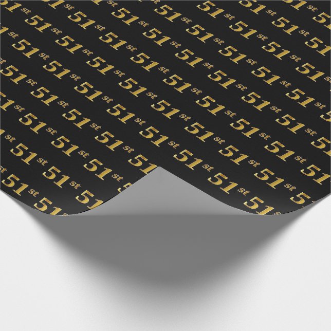 Papel De Presente Evento Preto, Faux Dourado 51ruas (Cinquenta-Prime (Ponta)