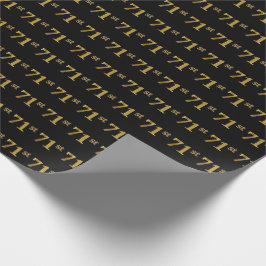 Papel De Presente Evento Preto, Faux Dourado 71ruas (Setenta-Primeir