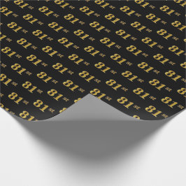 Papel De Presente Evento Preto, Faux Dourado 81ruas (Oitenta-Primeir