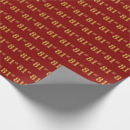 Papel De Presente Evento Red, Faux Dourado 81ruas (Oitenta-Primeiros