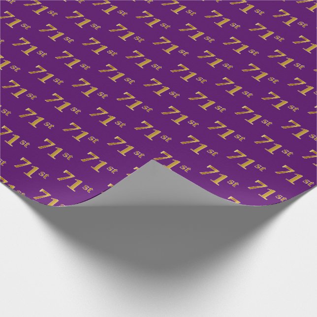 Papel De Presente Evento Roxo, Faux Dourado 71ruas (Setenta-Primeiro (Ponta)