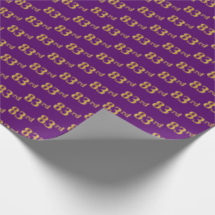 Papel De Presente Evento Roxo, Faux Dourado 83º (oitenta e três)