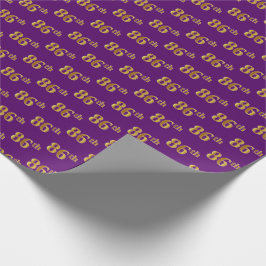 Papel De Presente Evento Roxo, Faux Dourado 86º (oitenta e seis)