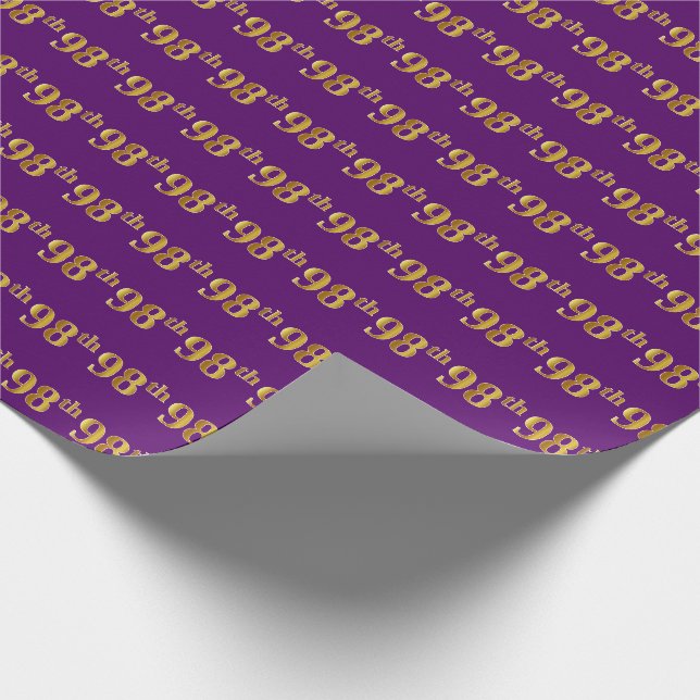Papel De Presente Evento Roxo, Faux Dourado 98º (99º-8º) (Ponta)