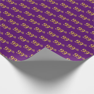 Papel De Presente Evento Roxo, Faux Dourado 99º (99º)