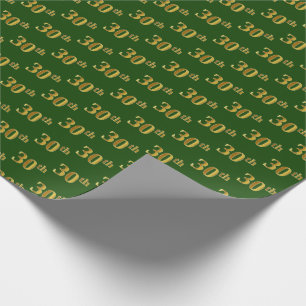 Papel De Presente Evento Verde, Faux Dourado 30 (30)