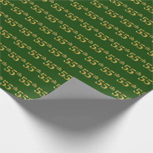 Papel De Presente Evento Verde, Faux Dourado 55º (55º)