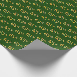 Papel De Presente Evento Verde, Faux Dourado 65º (Sessenta e cinco)