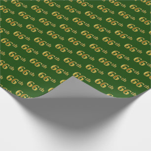 Papel De Presente Evento Verde, Faux Dourado 66 (66)