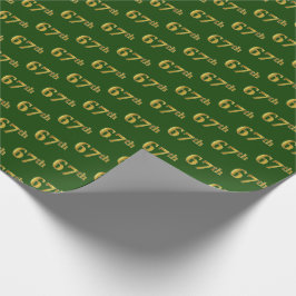 Papel De Presente Evento Verde, Faux Dourado 67º (Sessenta e Sétimo)