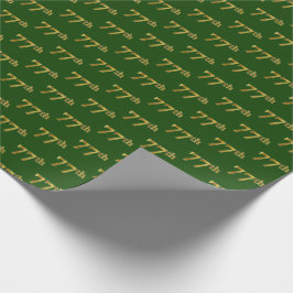 Papel De Presente Evento Verde, Faux Dourado 77º (77º)
