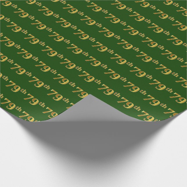 Papel De Presente Evento Verde, Faux Dourado 79 (79-9) (Ponta)