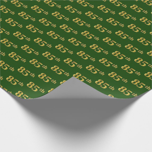 Papel De Presente Evento Verde, Faux Dourado 85º (oitenta e cinco) (Ponta)