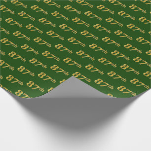 Papel De Presente Evento Verde, Faux Dourado 87º (oitenta e sete)