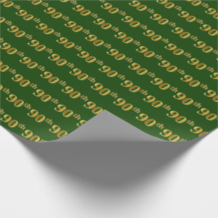 Papel De Presente Evento Verde, Faux Dourado 90 (90)