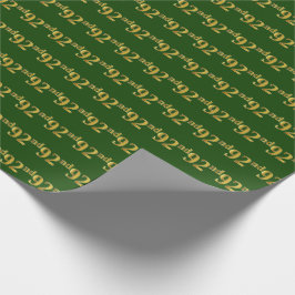 Papel De Presente Evento Verde, Faux Dourado 92º (Noventa-Segundo)