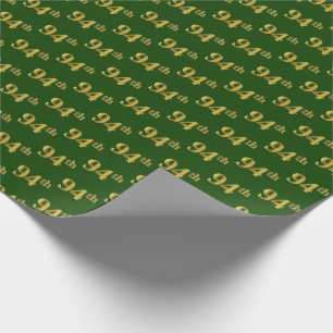 Papel De Presente Evento Verde, Faux Dourado 94 (94-4)