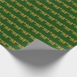 Papel De Presente Evento Verde, Faux Dourado 98º (99º-Oitavo)