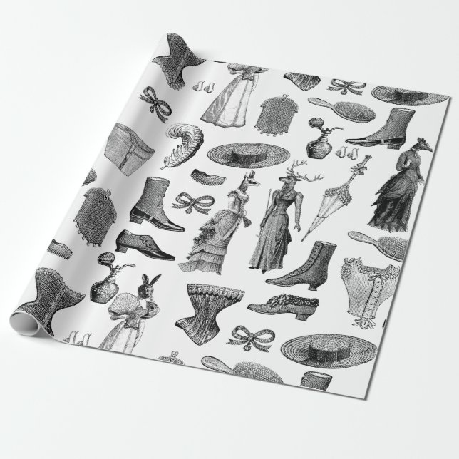 Papel De Presente ex vitoriosa mulher branca-negra (Desenrolado)