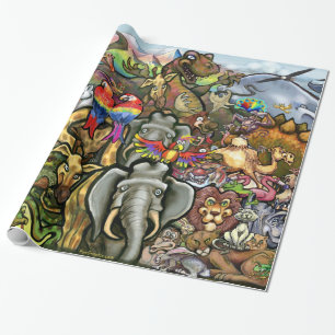 Papel De Presente Excelente de animais e Poster de parede pequena