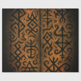 Papel De Presente Execuções Antigas e Símbolos Místicos