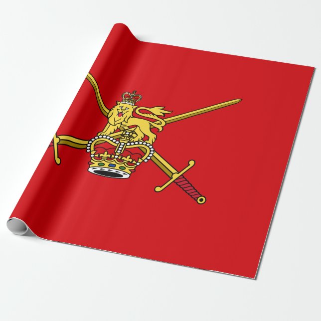 Papel De Presente Exército Britânico (Militar do Reino Unido) (Desenrolado)