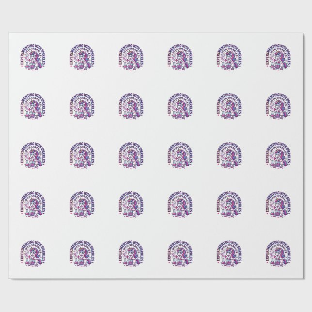 Papel De Presente Experiência de Unicórnio com Faíscas Corte Comerci (Aberto)