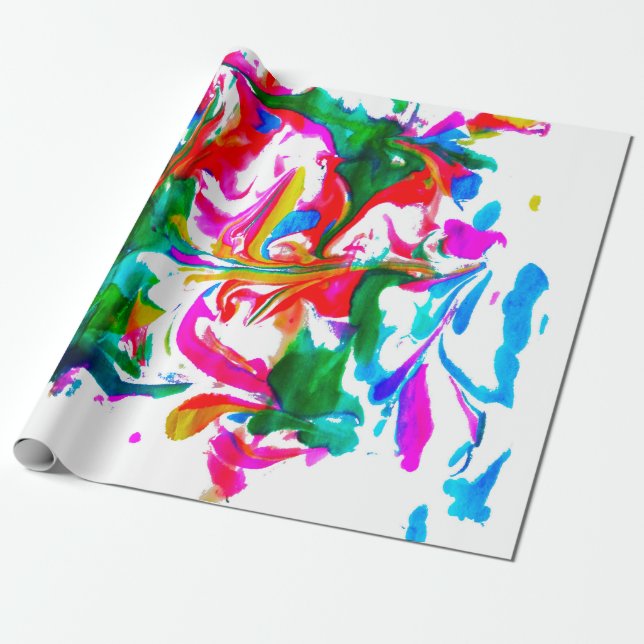 Papel De Presente Explosão de cores (Desenrolado)