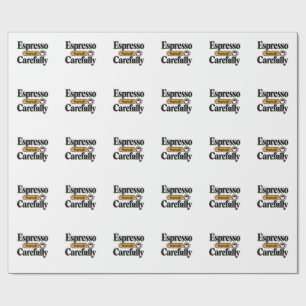 Papel De Presente Expresse-se com Cuidado   Café Divertido + Pessoal