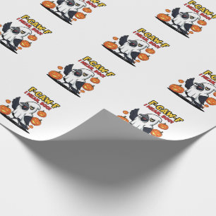 Papel De Presente F-Caw-F Quero Dizer Boo Engraçada Maldita Caveira 
