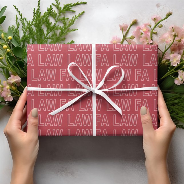 Papel De Presente Fa Law Law Funny Lawyer Joke Christmas (Criador carregado)