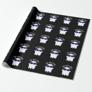 Papel De Presente Fab-Boo-Lous Funny Ghost Pun Dark BG