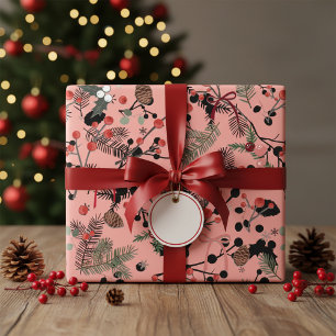 Papel De Presente Fábrica de inverno, cor-de-rosa-Rosa, Dusty