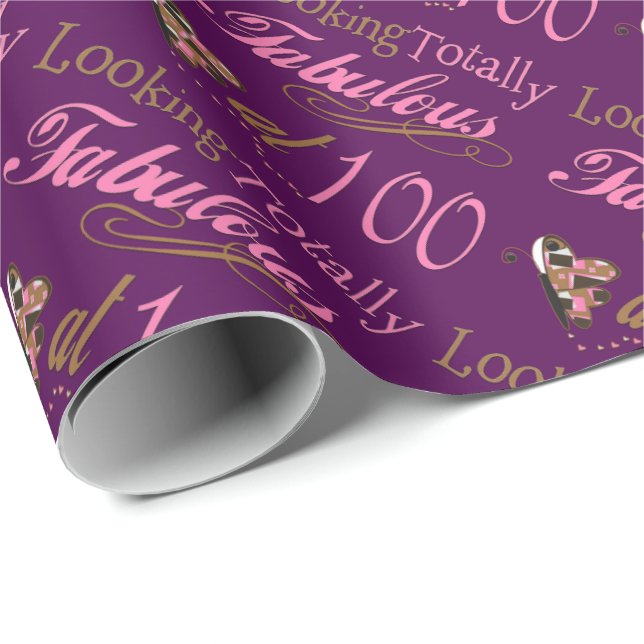 Papel De Presente Fabuloso aos 100 anos (Ponta do rolo)