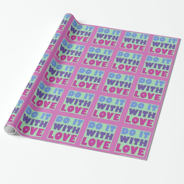 Papel De Presente Faça com amor (Desenrolado)
