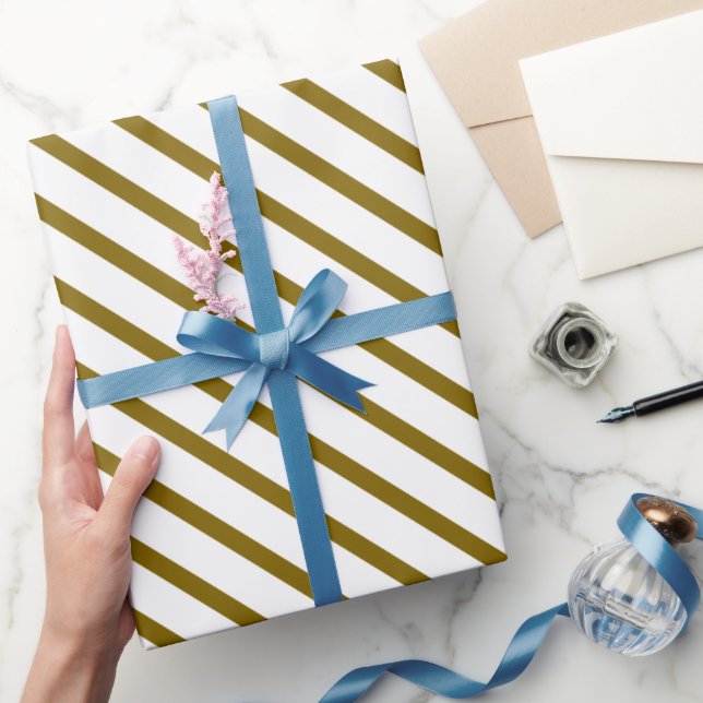 Papel De Presente Faça Seu Presente Brilhar em Ouro Antigo (Presentear)